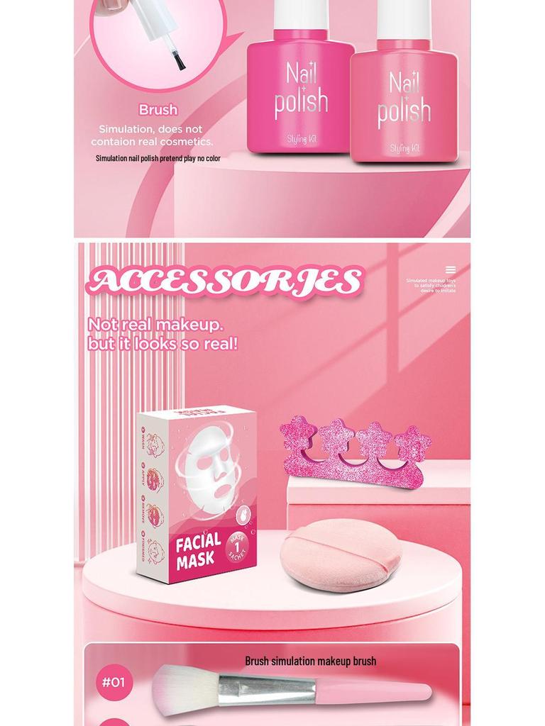 Набор туалетного столика и стула для принцессы для детей: Игровой набор для макияжа и подарок на день рождения