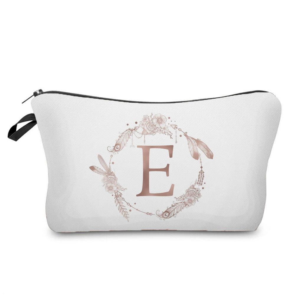 Женская косметичка с принтом букв Органайзер для туалетных принадлежностей Дорожный чехол для хранения