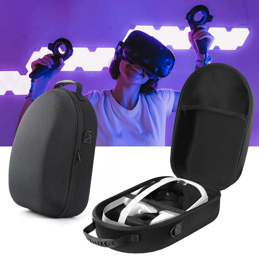 Carrying Case Len Cover Shockproof Portable Hard Travel Bag Cable Tie with Shoulder Strap for Meta Quest 3 VR Headset Controller