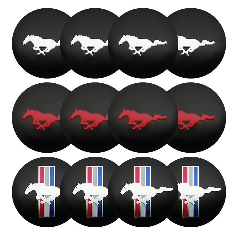4PCS 56mm Car Wheel Hub Center Caps Sticker Emblem Decal For Ford Focus 2 3 MK3 MK4 ST Fiesta Kuga Explorer Mondeo Auto Styling