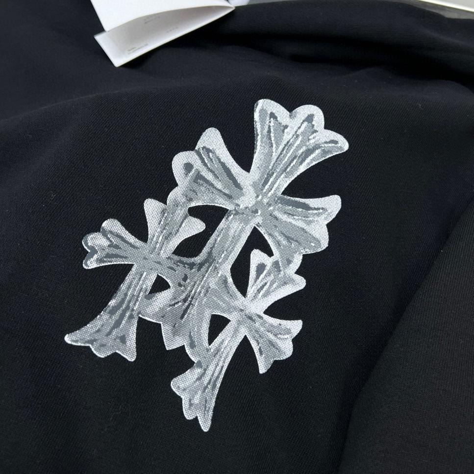 8602 CHROME HEARTS 2025 New Spring and Autumn Plus-size Thin Style Classic Style Logo Hooded Sweatshirt for Couples