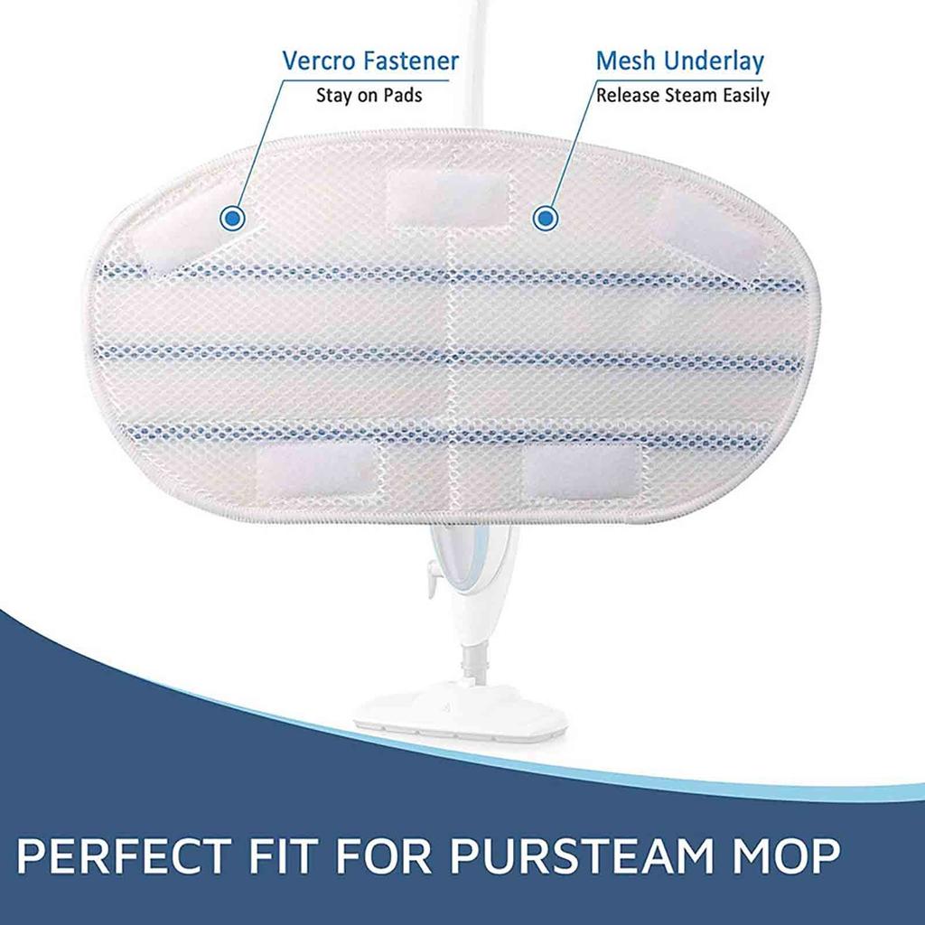 8 Pack Replacement Steam Mop Pads Compatible PurSteam PurSteam Steam Mop Cleaner ThermaPro 10-in-1