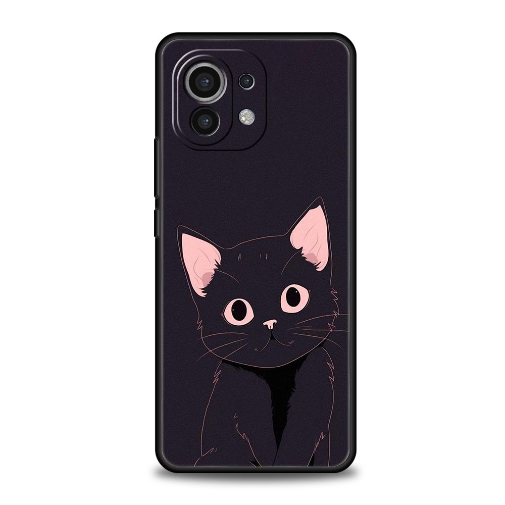 Милый Чехол для Телефона с Кошкой Для Xiaomi 15 14 13 12 Lite 14T 13T 12T Pro Poco X7 X6 X5 X4 X3 NFC F7 Ultra F6 Pro Мягкий Чехол