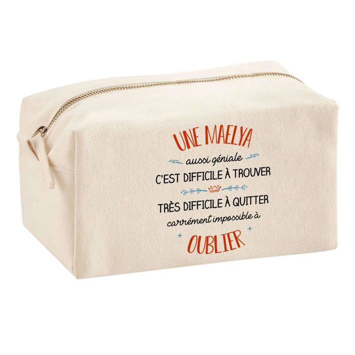 Tote bag - PLANETEE - Design « Trousse Multifonction Une Maelya Aussi Géniale » - Coton - Grande contenance - Imprimé en France