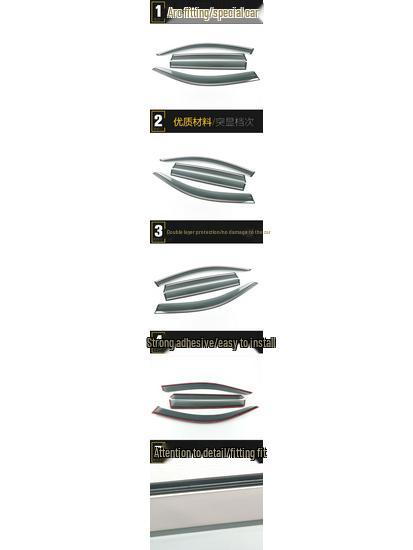 BMW X3 (2014-2020 гг.) Дефлекторы боковых окон с 3D отделкой из нержавеющей стали - Декоративные дефлекторы для защиты от дождя Автоаксессуары