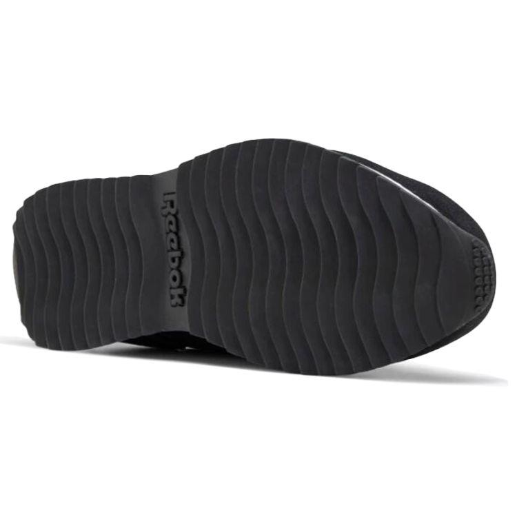 Reebok Спортивные повседневные кроссовки Royal Glide Ripple Clip из ПУ с амортизацией, низкие, унисекс, черные EF7712