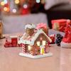 Рождественские украшения, светящийся домик, рождественский подарок, мягкая глина, сказочный домик, атмосфера, украшение для окна, праздник