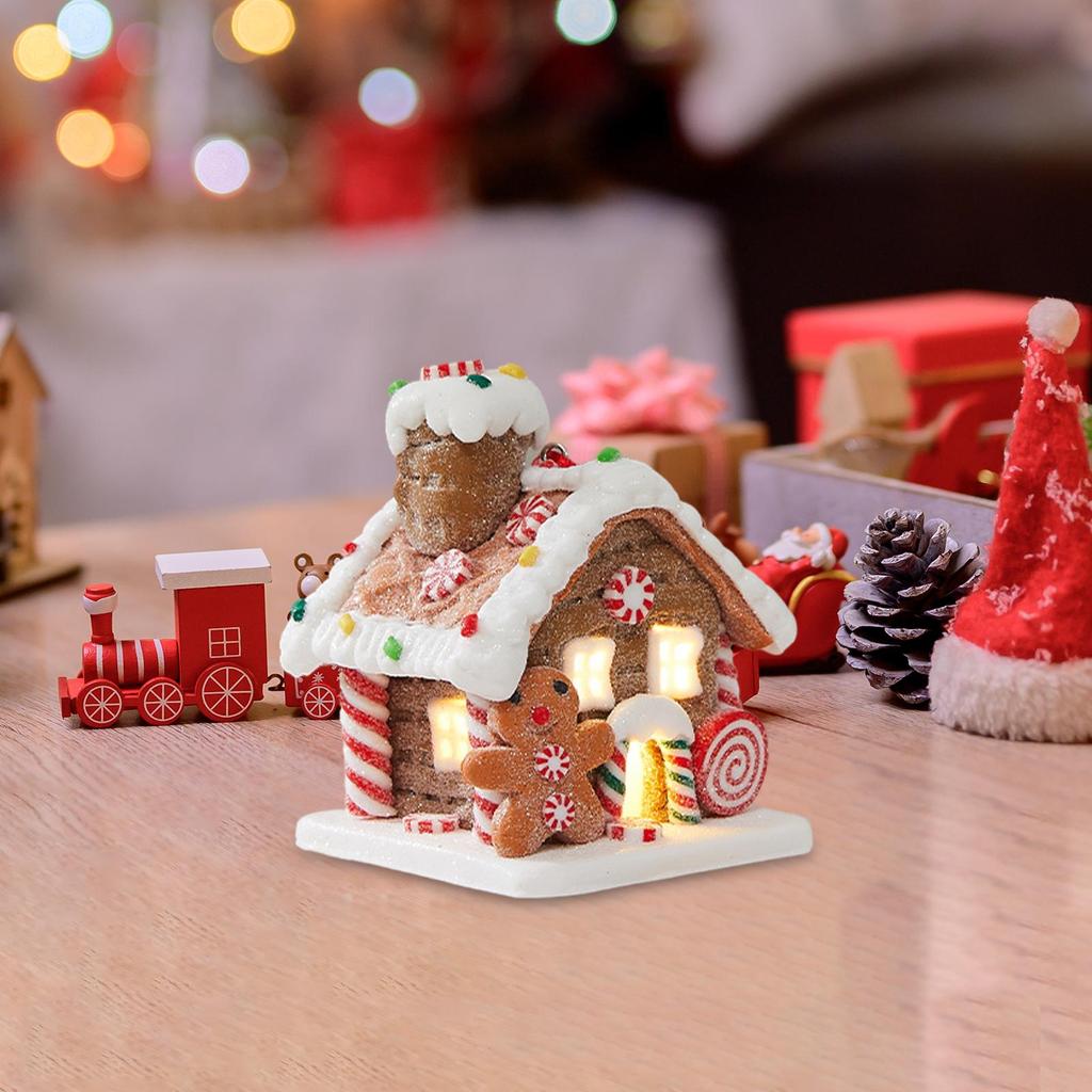 Рождественские украшения, светящийся домик, рождественский подарок, мягкая глина, сказочный домик, атмосфера, украшение для окна, праздник