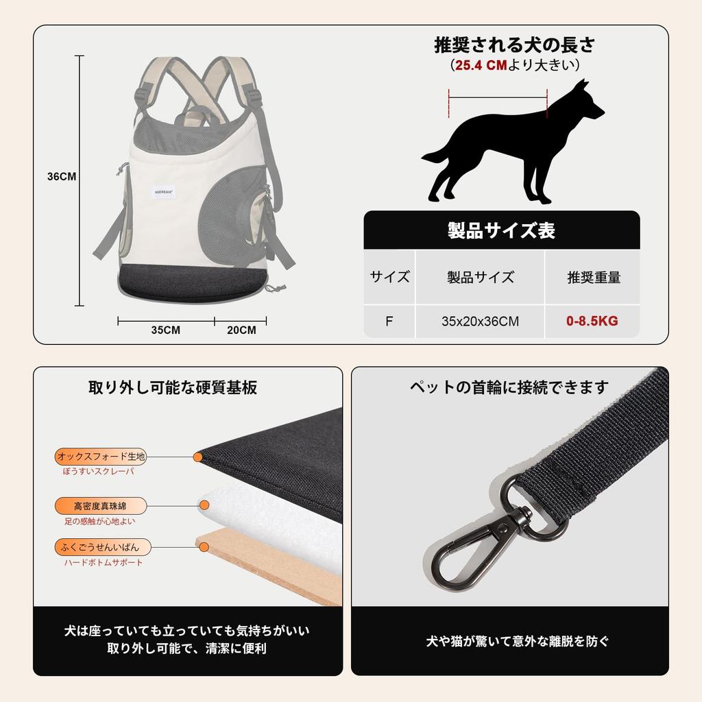 Переноска для собак и кошек Рюкзак для питомца с регулируемым плечевым ремнем и водонепроницаемым нейлоном Легкий Идеально подходит для больницы и чрезвычайных ситуаций Вмещает до Бежевый