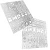 geneX Gunpla Crease Engraving Guide, Set of 2, Etching Guide, Template, Ruler, Plastic Model, Detail Up, Hobby