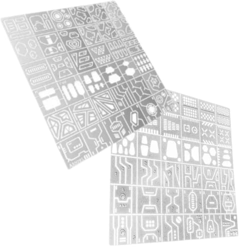 geneX Gunpla Crease Engraving Guide, Set of 2, Etching Guide, Template, Ruler, Plastic Model, Detail Up, Hobby