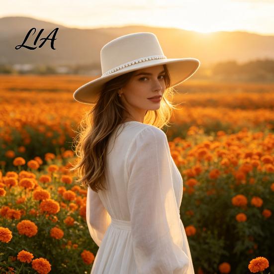 Luxury Faux Pearl Trimmed Hat Wide Brim Wool Felt for Women, Vintage Flat Top Fedora Wedding Guest Fashion with Trim, Elegant Winter Cap Autumn