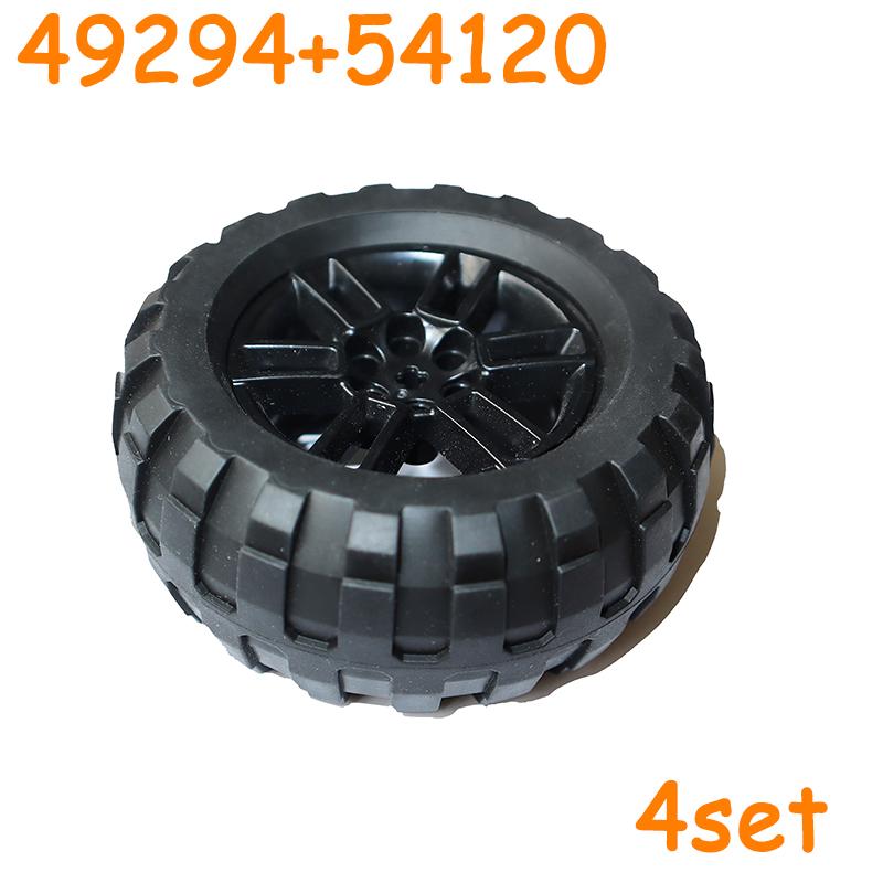Нетоксичный 15038 49294 23798 44771 56907 4410 92912 54120 Колеса для шин Крест Автомобиль Грузовик Ступица Технические Кирпичи Moc Мотоцикл Строительные Блоки
