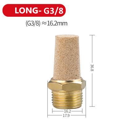 Pneumatic Exhaust Muffler Silencer M5 1/8 1/4 3/8 1/2 3/4 BSP Male Thread For Air Noise Brass Adjustable Long Short BSL SLM SLL