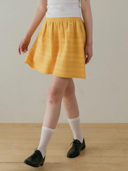 Tinnit Jacquard Skirt_Yellow