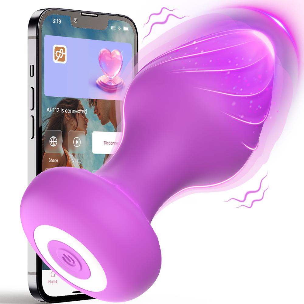 Управление через приложение Анальный вибратор Пробка для задницы Секс-игрушки для женщин Мужчин Беспроводной массажер-стимулятор простаты Женская мастурбация Взрослые Гей