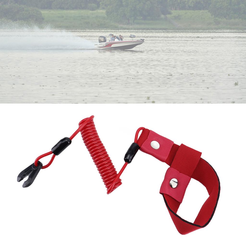 Marine Outboard Engine Boat Motor Safety Lanyard Emergency Stop Switch Key Rope Quick Release For Motorboats Waterproof