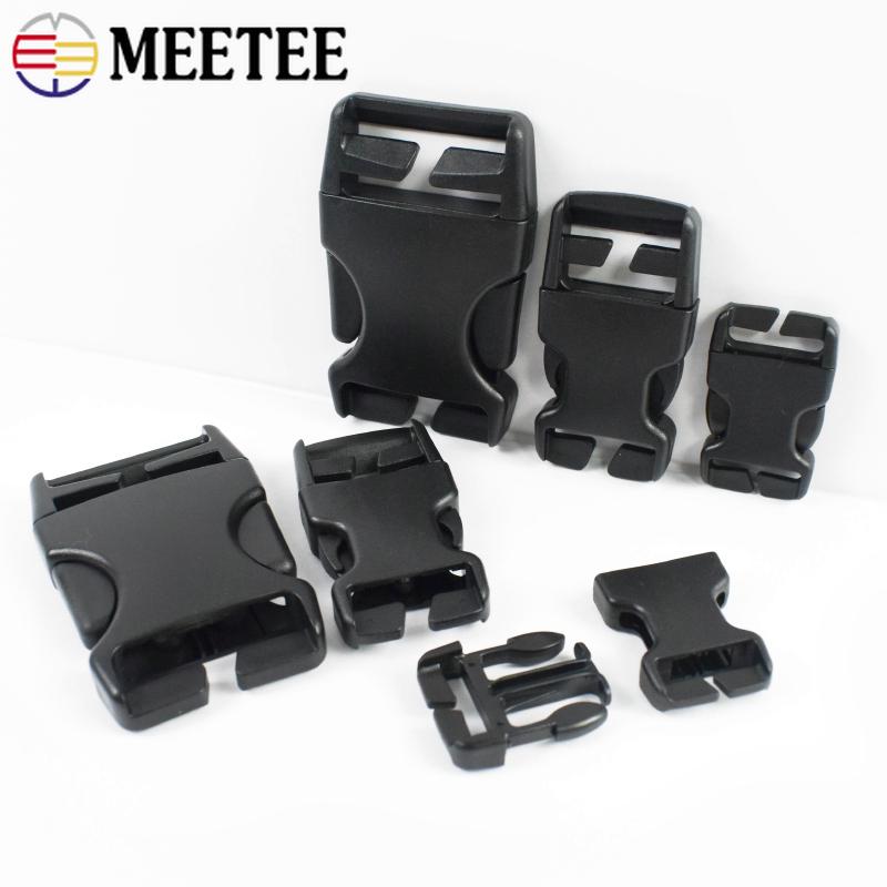 Meetee 5/10 шт. Пряжки Быстрого Отсоединения Ремешки для Сумок Пластиковые Карабины Боковые Застежки-Клипсы Ременная Лента Регулируемая Застежка Аксессуары для DIY