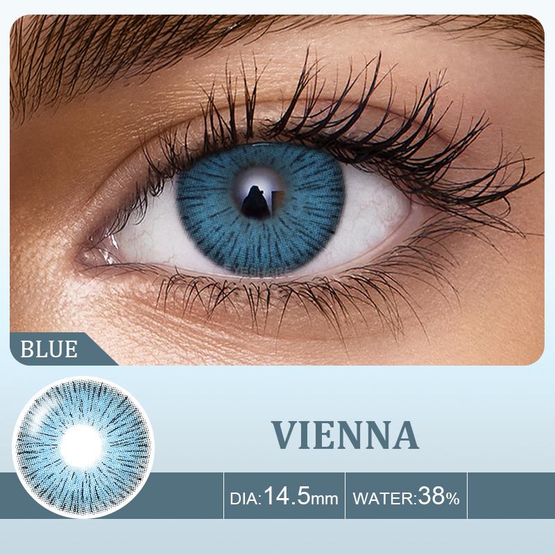 Eyeshare Натуральные цветные линзы для глаз, 2 шт. цветные контактные линзы для глаз, синие косметические контактные линзы для глаз, ежегодные косметические цветные линзы