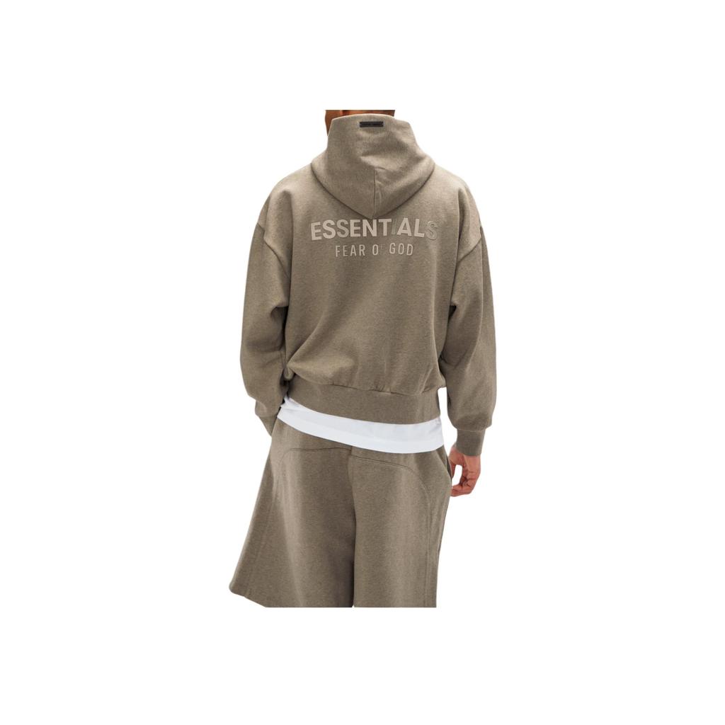 Fear of God Essentials Classic Fleece Толстовка на молнии Homestead Heather Мужские топы Коричневый 192SP254783F