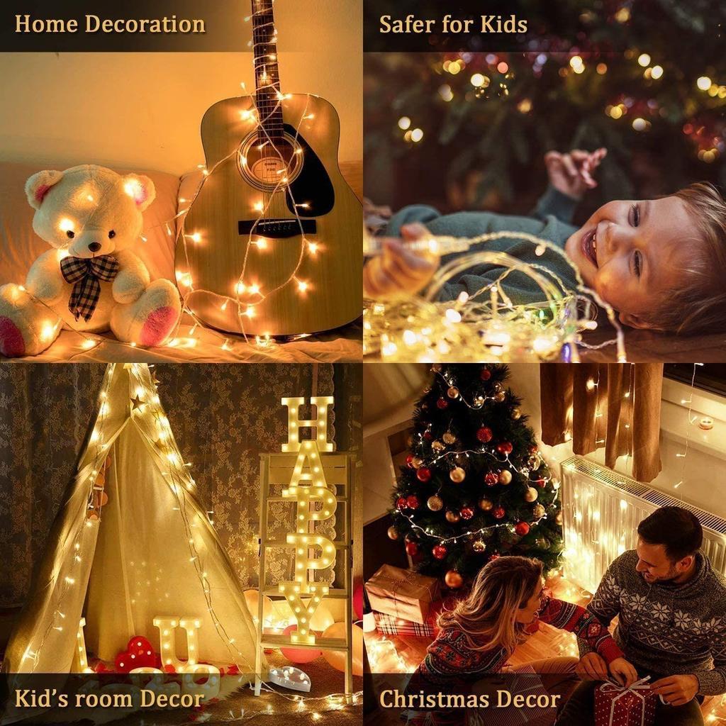 Warm White Led Serial String Lights – Waterproof Copper Wire Yellow Fairy Lights for Home Decoration,Christmas, Deepawali