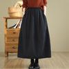 Cotton Padded Plus Size High Waist Vintage Spring Autumn Winter Casual Loose Long for Woman Skirts Womens Skirt