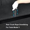 Rear Trunk Rope DrawString for Tesla Model Y Open Tail Box Cover Handle Pull Strap Tidying Organizer Car Accessories Mat Gadgets