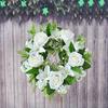 Искусственный цветочный венок для входной двери, реалистичный большой венок из роз и лилий с листьями для Весны, Дня Святого Валентина, Дня матери, Свадьбы, Декора дома