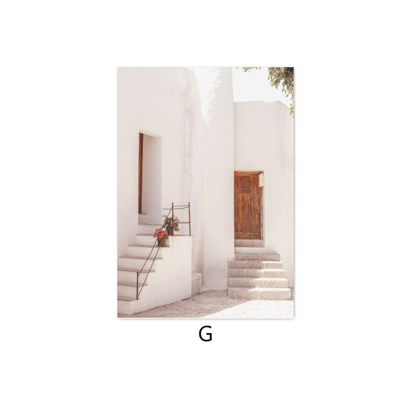 Плакат со зданием Средиземного моря, кокосовая пальма, Испания, деревня, пейзаж, настенная живопись на холсте, скандинавская картина, домашний декор для комнаты