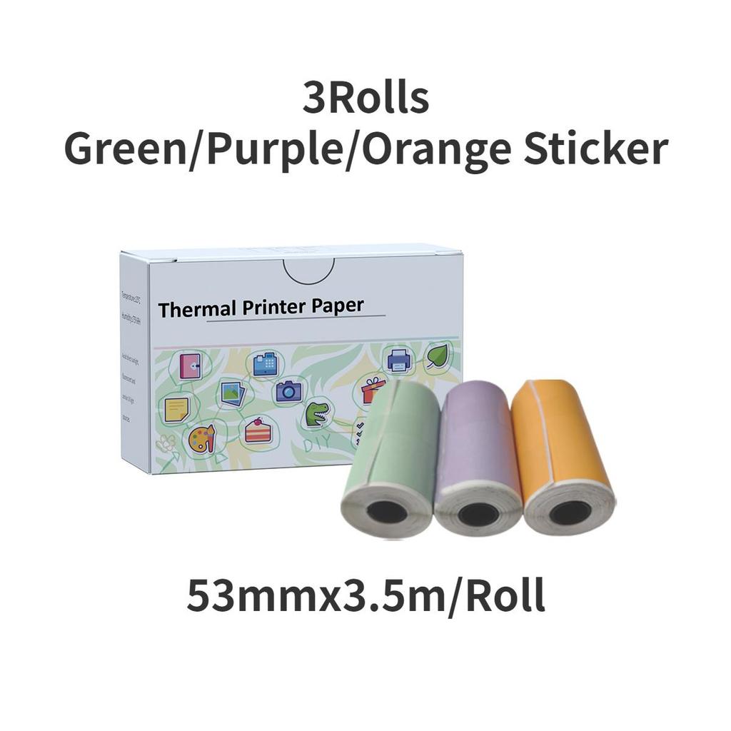 53мм Термобумага Наклейка для Мини-принтера Phomemo/Memoking M02/T02/M04AS/M04S для Журналов Фото Текстовых Заметок