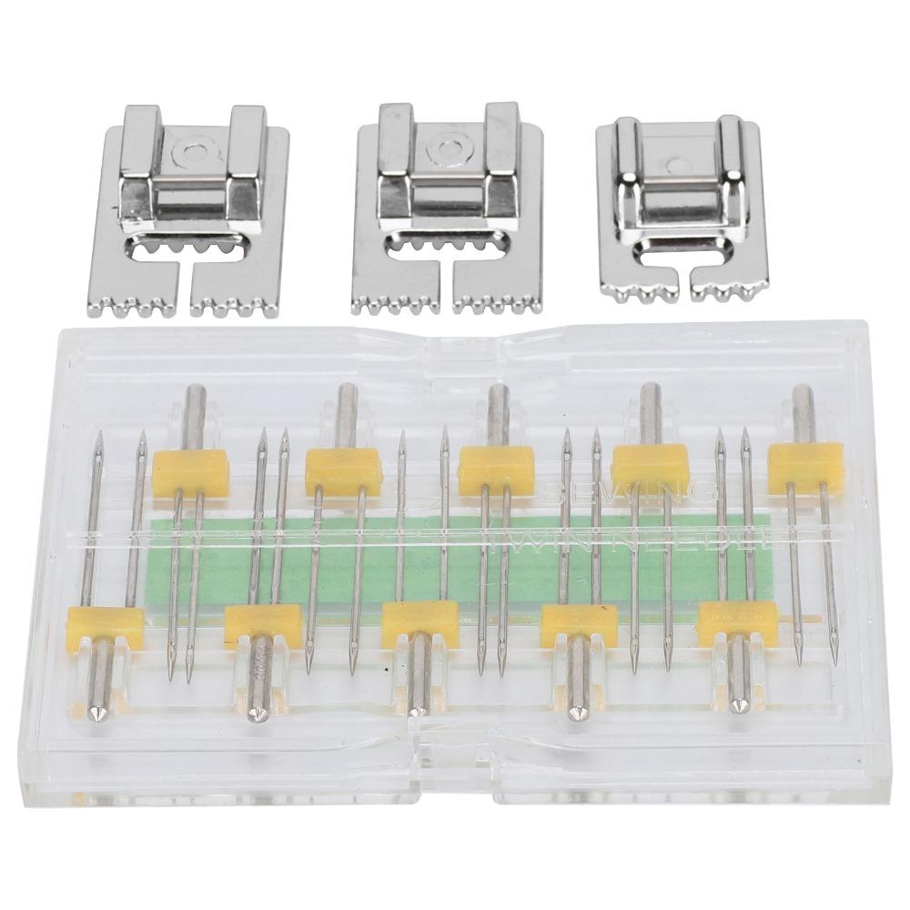 Plastic Double Needles Universal Presser Foot Twin Needles  Household Sewing Machine