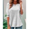 A 3D Printed Long-sleeved T-shirt for Women, Casual and Fashionable
