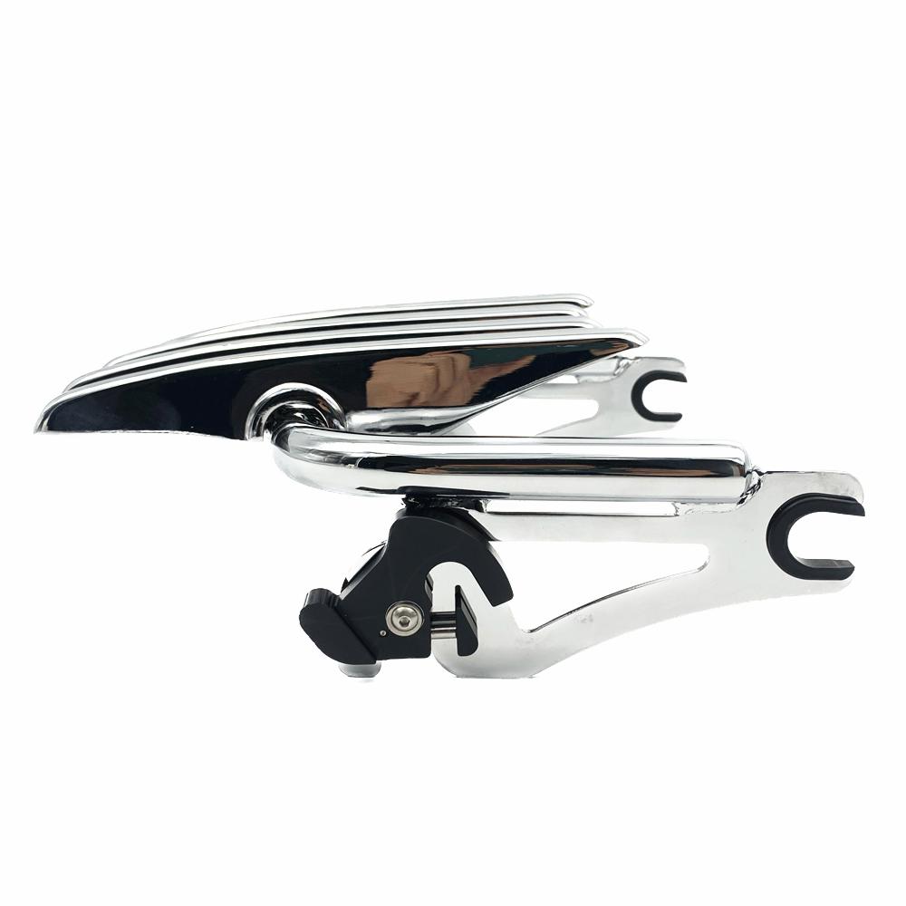 Съемная хромированная черная багажник-стойка Stealth для Harley Touring Street Electra Glide Road King FLHT FLHX