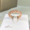 New European and American Fashion Serpentine Rose Gold Zircon Rings Boutique