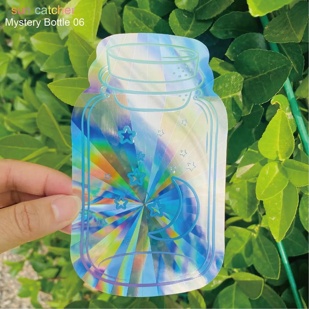 Красочная наклейка на окно, Ловец Солнца, радужная призма, бабочка, статическая стеклянная наклейка, ПВХ, противоударное стекло, домашний декор