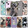Мультяшная собака Шнауцер Чехол для телефона iPhone 16 13 15 14 12 11 Pro MAX XR X SE XS 7 8 Plus Мягкий ТПУ Чехол-оболочка