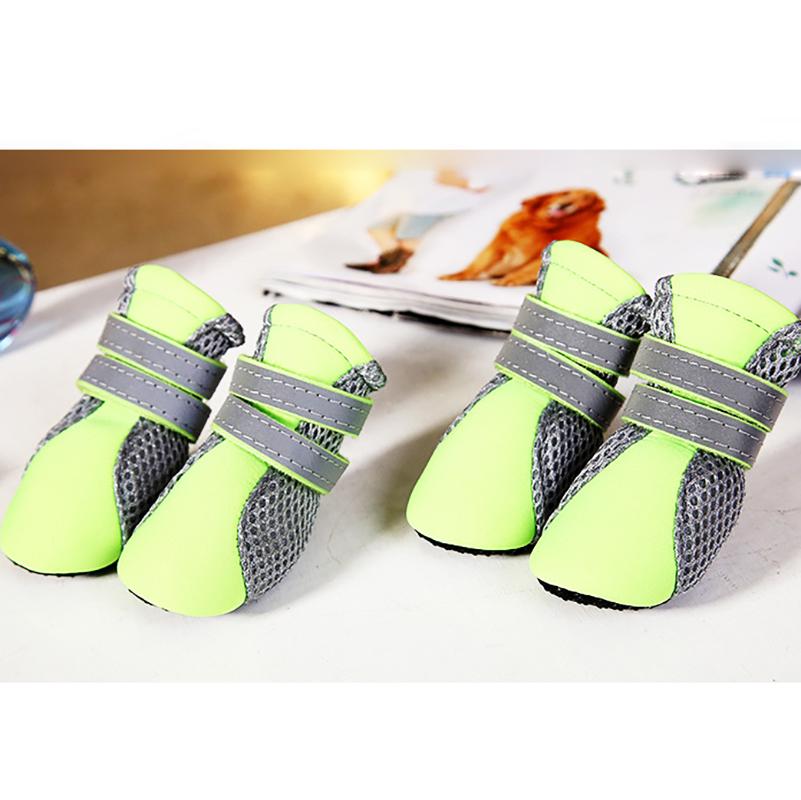 Breathable Pet Dog Outdoor Walking Shoes Net Soft Pet Puppy Shoes Night Safe Reflective Boots For Large Small Dogs