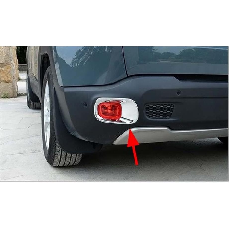 Rear Fog Light Lamp Cover Trim For 2015-2018 Jeep Renegade ABS Chrome 2pcs