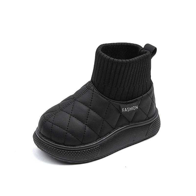 Autumn Winter Warm Snow Boots Children's Velvet Cotton Shoes Winter New Style Girls' Socks Boots Boys' Cotton Boots