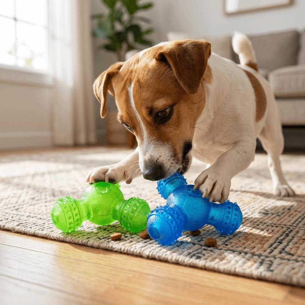 Safe Rubber Dog Chew Ball Assorted Colors Dog Puzzle Toy Dog Feeder Toy Daily Feeding