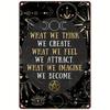 Vintage Wicca Pagan Aluminum Sign - Perfect for Home, Bar, Cafe & Garage Wall Decor, 8"x12