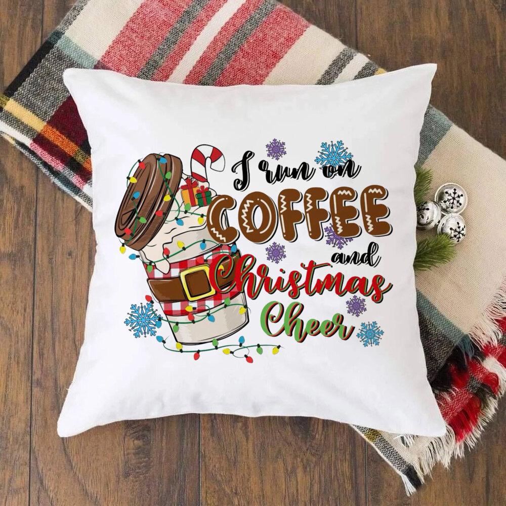 Christmas Crew Deer Print Pillow Case Winter Party Decor Home Cushion Cover Fall Holiday Pillowcase Xmas Gift for Family Friends