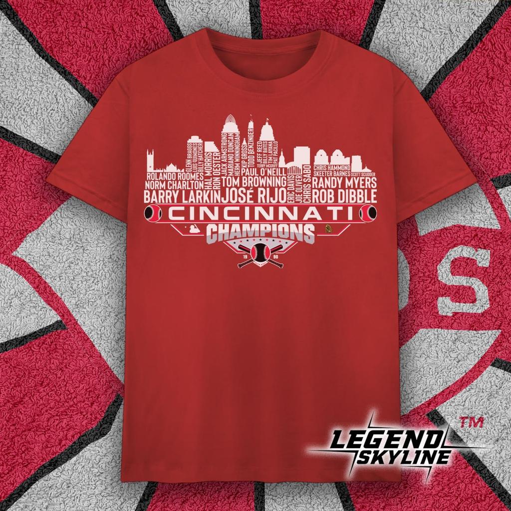Cincinnati Dream Team Baseball Champions 1990, Cincinnati City Skyline Shirt and kids tshirt
