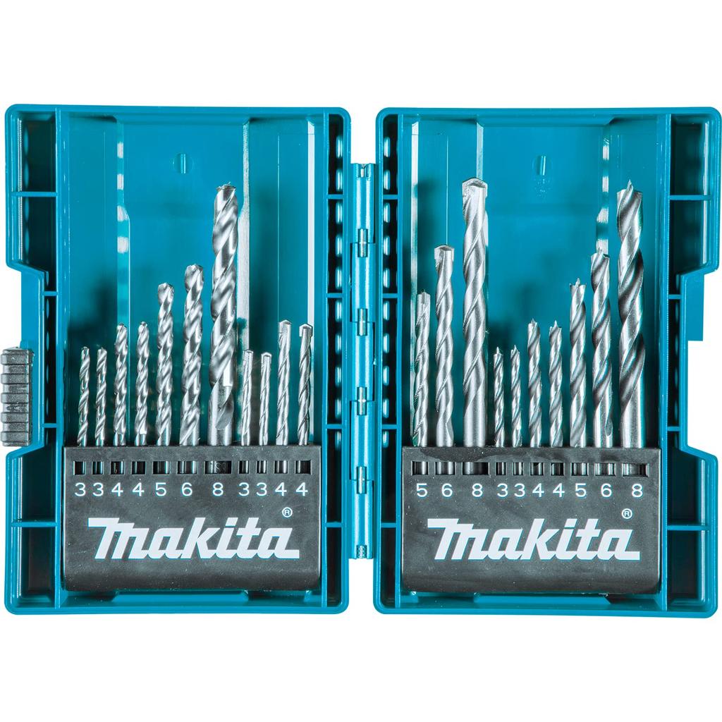 Makita Набор сверл из 21 штуки с кейсом в комплекте 7 сверл для 7 сверл для 7 сверл для бетона B-44884 Жестяные работы, Деревообработка, [Продукт]