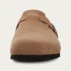 Goosecret Fur Fuzzy Clogs Slippers For Women Outdoor Fashion Cork Suede Mules With Arch Support Winter Warm Furry Cotton Shoes