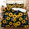 Пододеяльник с подсолнухами, девчачий желтый цветочный принт, двойной пододеяльник, женские цветочные цветы, комплект постельного белья из полиэстера размера King Size