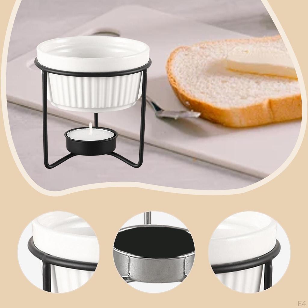 Керамический котел для подогрева масла для морепродуктов, шоколадная фондю, десерт, фрукты