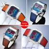 AE-1200 Retro Genuine Leather Watchband For Casio AE1200 AE-1300 W-218/A168 W-216H Vintage Strap 18mm convex mouth Men's Bracele