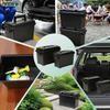 PerldVerge Toolbox, Black, Ammo Box, Set of 2, Storage, Tool Box, Work, Home, Camping, Waterproof, Car, with Lid, Resin