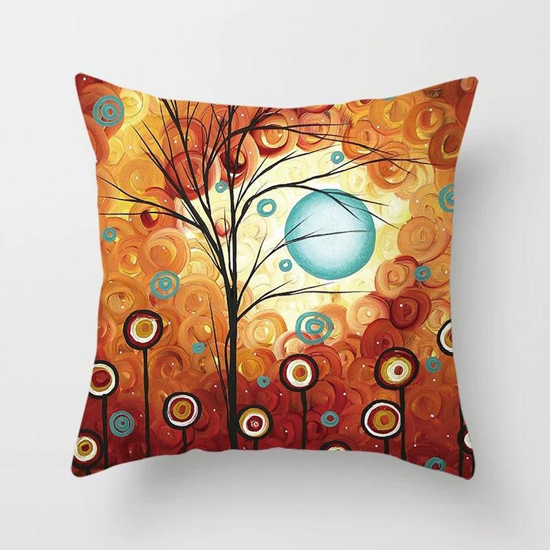 Creative Tree Pattern Pillowcase Interior Decoration Office Living Room Home Pillowcase